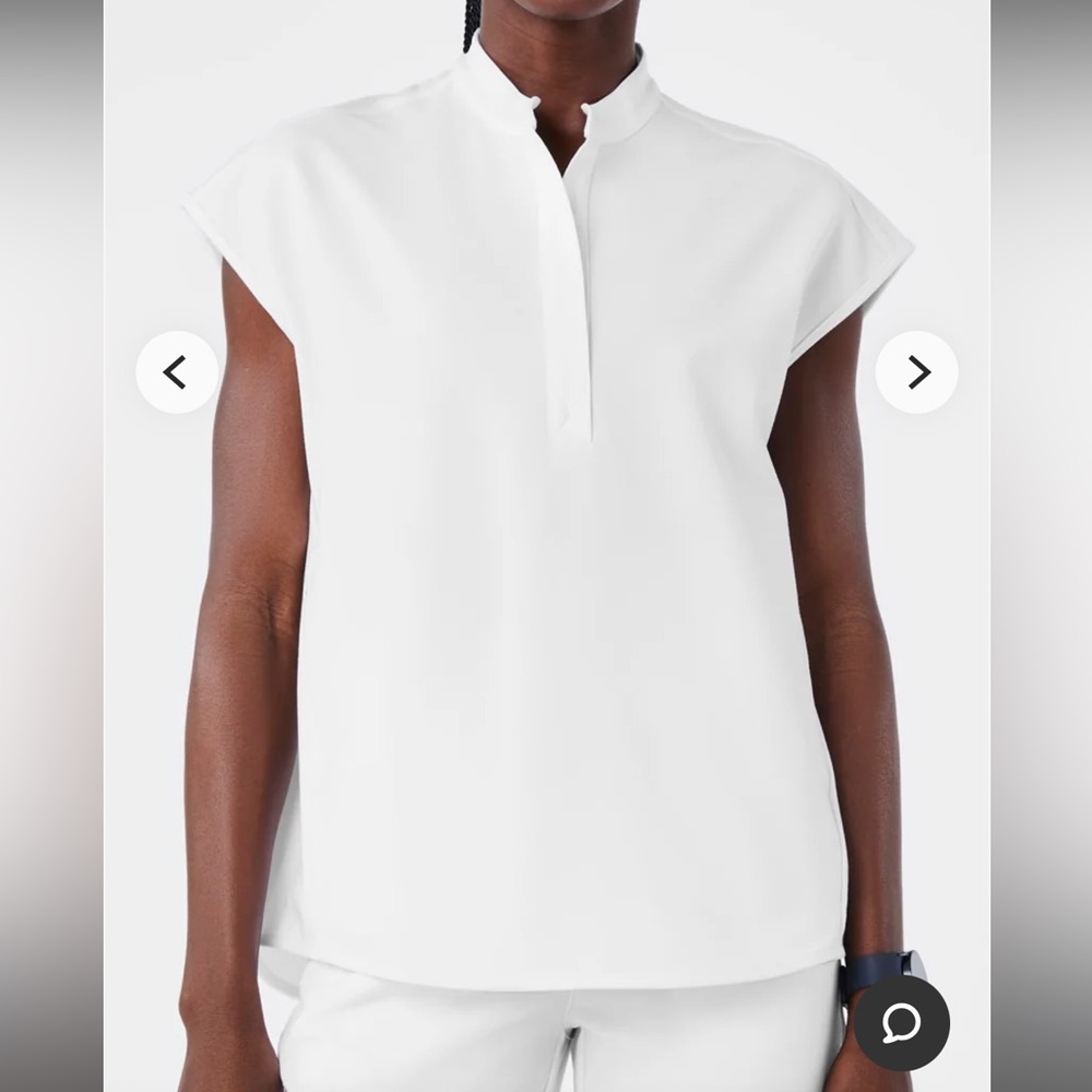 COPY - White figs Rafaela scrub top (Xxsmall) worn once for pinning ceremony